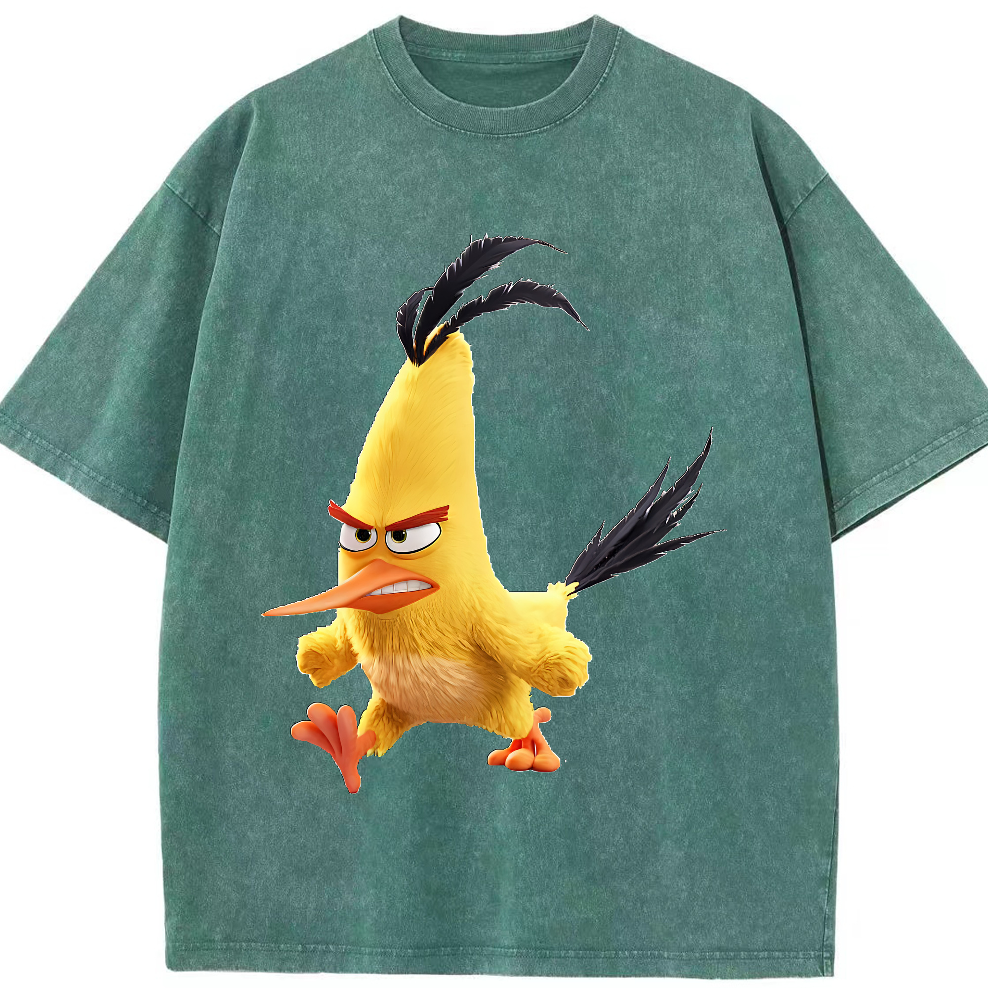 （画像用） Angry Birds アングリーバード 綿100% ヴィンテージ風 半袖Tシャツ（フロントプリント）
